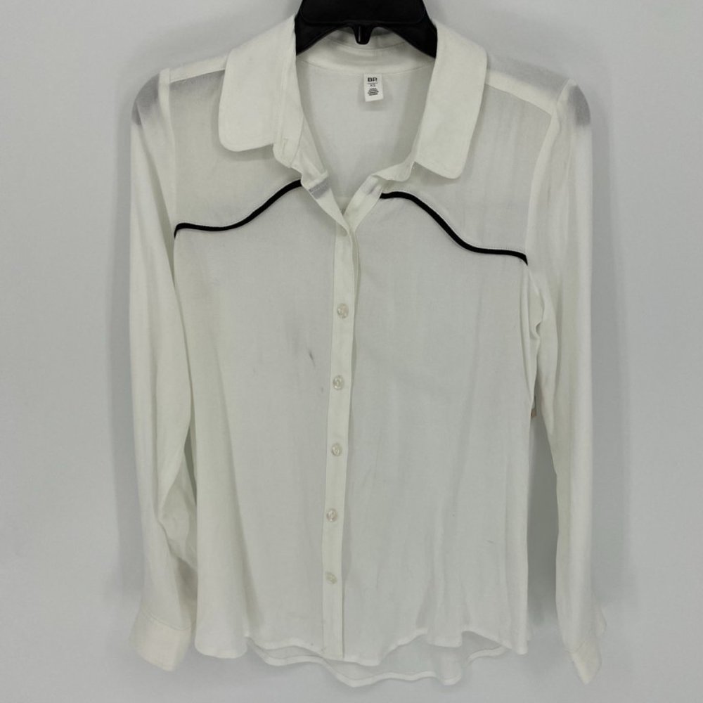 BP. Women's Button up Western Style  Ivory Blouse